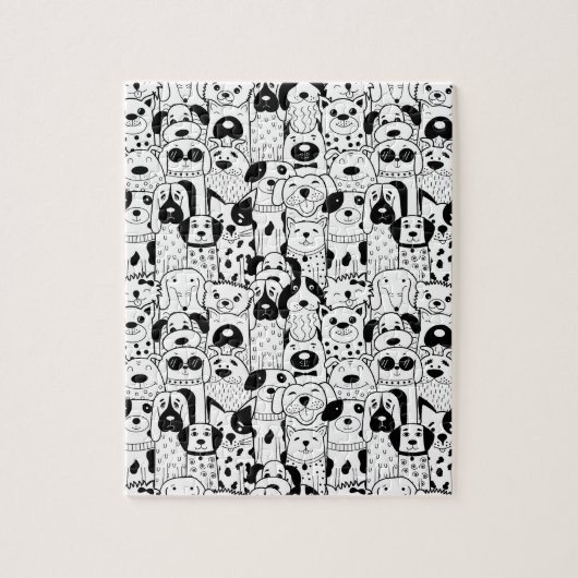 Fun Dog Pet Animal Cartoon Zeichn Art Puzzle (Vertikal)