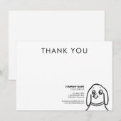 Fun Dog Pet Care Service Vielen Dank Mitteilungskarte (Vorne/Hinten)