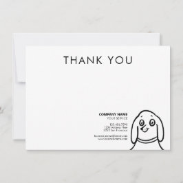 Fun Dog Pet Care Service Vielen Dank Mitteilungskarte