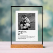 Fun Dog Vater Wörterbuchdefinition mit Foto Acrylschild (Neutral)