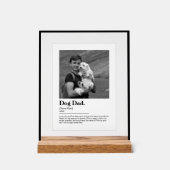 Fun Dog Vater Wörterbuchdefinition mit Foto Acrylschild (Vorderseite)