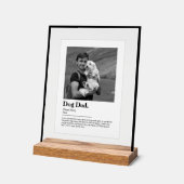 Fun Dog Vater Wörterbuchdefinition mit Foto Acrylschild (Winkel)