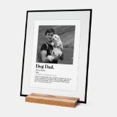 Fun Dog Vater Wörterbuchdefinition mit Foto Acrylschild (Winkel)
