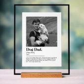 Fun Dog Vater Wörterbuchdefinition mit Foto Acrylschild (Neutral)