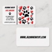 Fun Dog Walker Pet Sitter Visitenkarte (Vorne/Hinten)