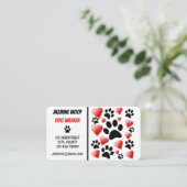 Fun Dog Walker Pet Sitter Visitenkarte (Stehend Vorderseite)