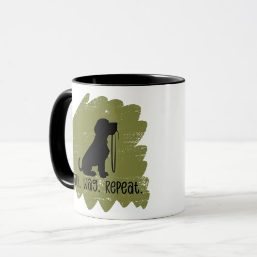 Fun Dog Walker  Tasse (Vorderseite Links)