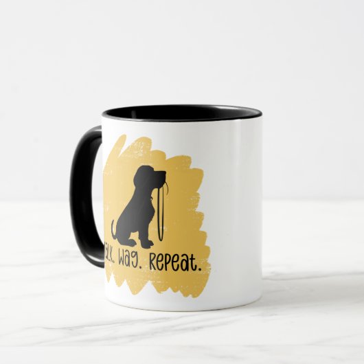 Fun Dog Walker  Tasse (Vorderseite Links)