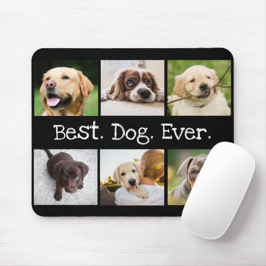 FUN DOGS 6 Foto von Leime Best Dog Ever Black Whit Mousepad (Mit Mouse)