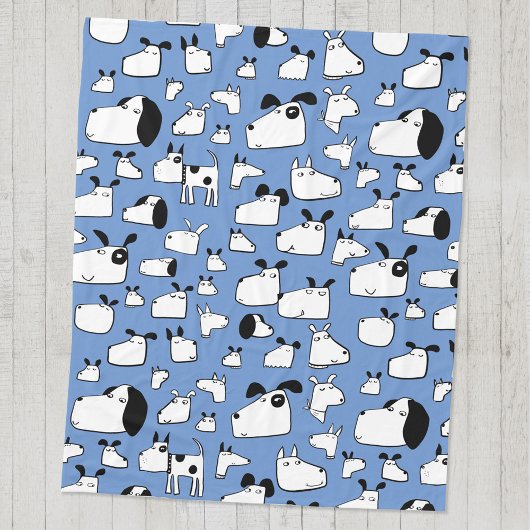 Fun Dogs Blue Fleecedecke