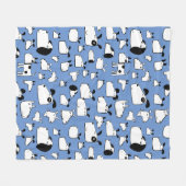 Fun Dogs Blue Fleecedecke (Vorderseite (Horizontal))