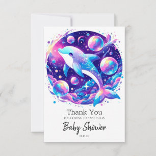 Fun Dolphin Baby Dusche Dankeskarte