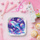 Fun Dolphin Baby Dusche Pappteller (Party)