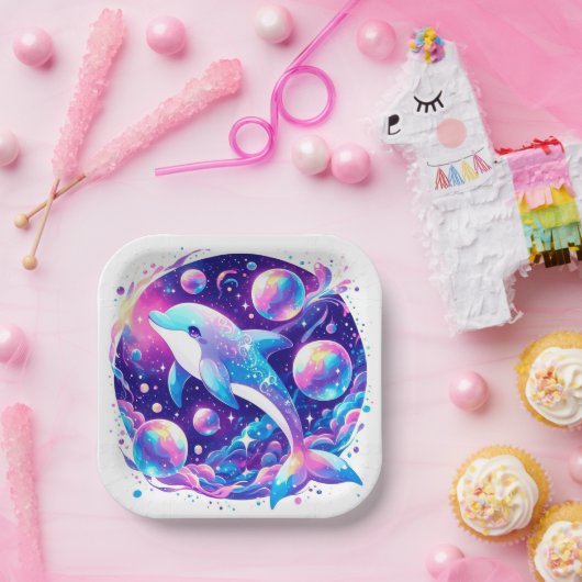 Fun Dolphin Baby Dusche Pappteller (Party)