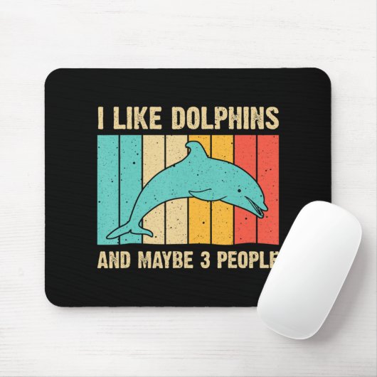 Fun Dolphin Design für Männer Frauen Dolphin Lover Mousepad (Mit Mouse)