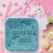 Fun Dolphin und Blasen Pappteller (Party)