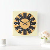 Fun Domino Quadratische Wanduhr (Zuhause)