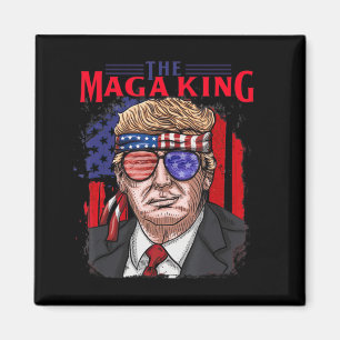 Fun Donald Trump Ultra Maga King the July USA Fl Magnet
