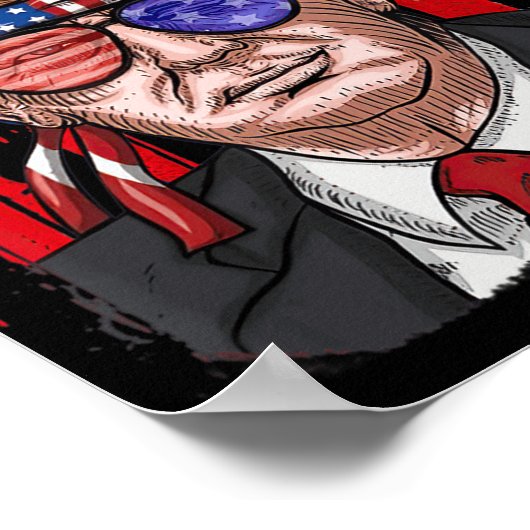 Fun Donald Trump Ultra Maga King the July USA Fl Poster (Ecke)