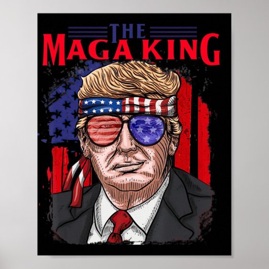 Fun Donald Trump Ultra Maga King the July USA Fl Poster (Vorne)