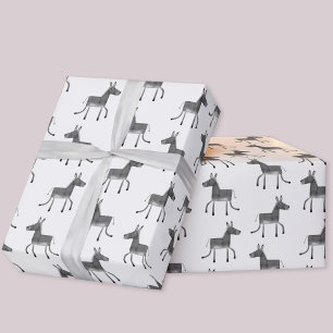 Fun Donkey Muster Geschenkpapier