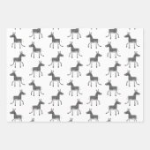 Fun Donkey Muster Geschenkpapier Set (Vorderseite)