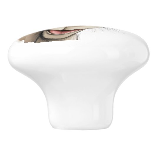 Fun Donkey Personalized Keramikknauf (Seitenansicht)