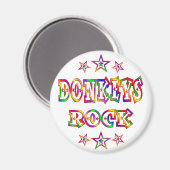 Fun Donkeys Rock Magnet (Vorderseite/Rückseite)