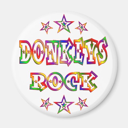 Fun Donkeys Rock Magnet (Vorne)