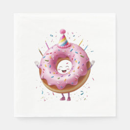 Fun Donut Birthday Party Paper Serviette