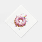Fun Donut Birthday Party Paper Serviette (Ecke)