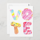 Fun Donuts und Candy Go Abstimmung Postkarte (Vorne/Hinten)