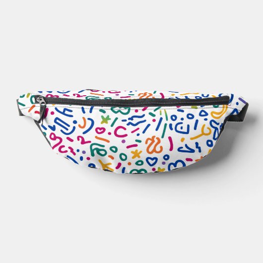 Fun doodle farbenfrohe, lebendige Formen Bauchtasche (Ablage )