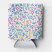 Fun doodle farbenfrohe, lebendige Formen Dosenkühler (Vorderseite)
