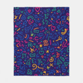 Fun doodle farbenfrohe, lebendige Formen Fleecedecke (Vorderseite)