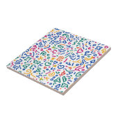 Fun doodle farbenfrohe, lebendige Formen Fliese (Seite)