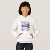 Fun doodle farbenfrohe, lebendige Formen Hoodie (Vorne ganz)