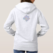 Fun doodle farbenfrohe, lebendige Formen Hoodie (Rückseite)