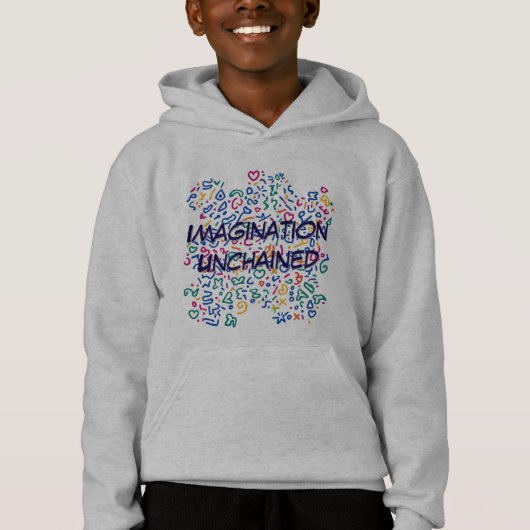 Fun doodle farbenfrohe, lebendige Formen Hoodie (Vorderseite)