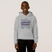 Fun doodle farbenfrohe, lebendige Formen Hoodie (Vorne ganz)