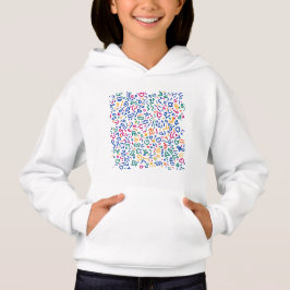 Fun doodle farbenfrohe, lebendige Formen Hoodie