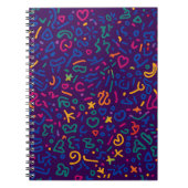 Fun doodle farbenfrohe, lebendige Formen Notizblock (Vorderseite)