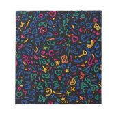 Fun doodle farbenfrohe, lebendige Formen Notizblock (Vorderseite)