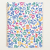 Fun doodle farbenfrohe, lebendige Formen Planer (Vorderseite)