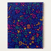 Fun doodle farbenfrohe, lebendige Formen Planer (Rückseite)