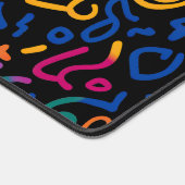 Fun doodle farbenfrohe, lebendige Formen Schreibtischunterlage (Ecke)