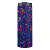 Fun doodle farbenfrohe, lebendige Formen Thermosbecher (Rückseite)