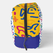 Fun doodle farbenfrohe, lebendige Formen Waschbeutel (Rechts)