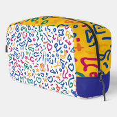Fun doodle farbenfrohe, lebendige Formen Waschbeutel (Rechte Ecke)
