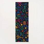 Fun doodle farbenfrohe, lebendige Formen Yogamatte (Rückseite)